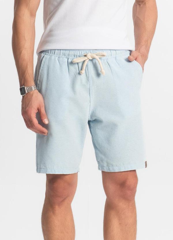 Rovitex - Bermuda com Elástico e Bolsos Shift Azul
