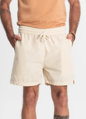 Rovitex - Bermuda com Elástico e Bolsos Shift Bege - ROVITEX