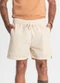 Rovitex - Bermuda com Elástico e Bolsos Shift Cinza - variação: Bege