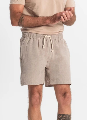 Rovitex - Bermuda com Elástico e Bolsos Shift Bege - ROVITEX