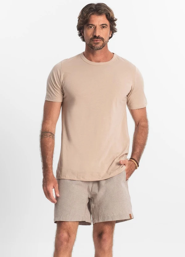 Rovitex - Bermuda com Elástico e Bolsos Shift Bege 4