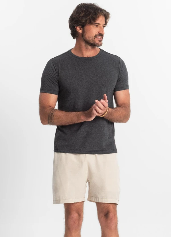 Rovitex - Bermuda com Elástico e Bolsos Shift Bege 4