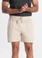 Rovitex - Bermuda com Elástico e Bolsos Shift Cinza - variação: Bege