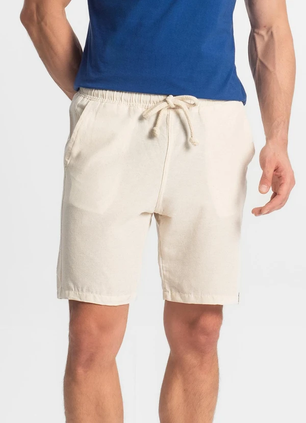 Rovitex - Bermuda com Elástico e Bolsos Shift Bege 1