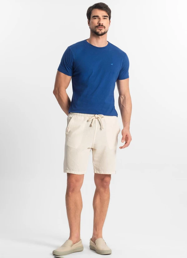 Rovitex - Bermuda com Elástico e Bolsos Shift Bege 3