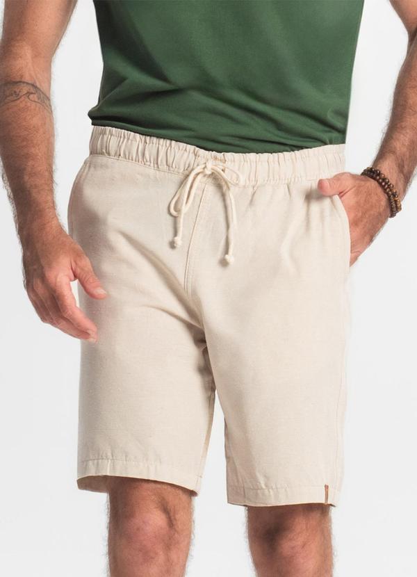 Rovitex - Bermuda com Elástico e Bolsos Shift Bege