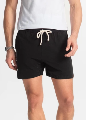 Rovitex - Bermuda com Elástico e Bolsos Shift Preto - ROVITEX