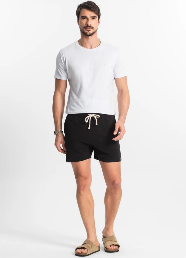 Rovitex - Bermuda com Elástico e Bolsos Shift Preto 3