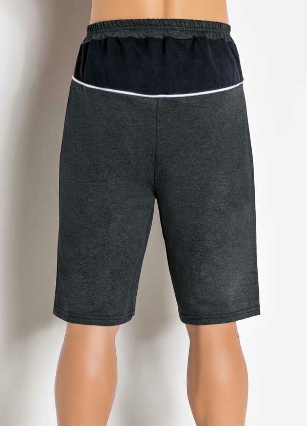 Moda Pop - Bermuda com Estampa Localizada Chumbo Mescla 2