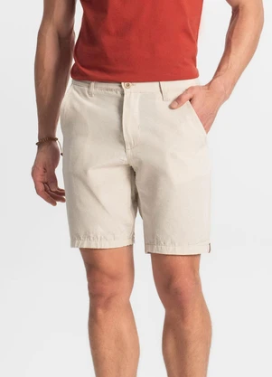 Rovitex - Bermuda com Passantes e Bolsos Shift Branco - ROVITEX