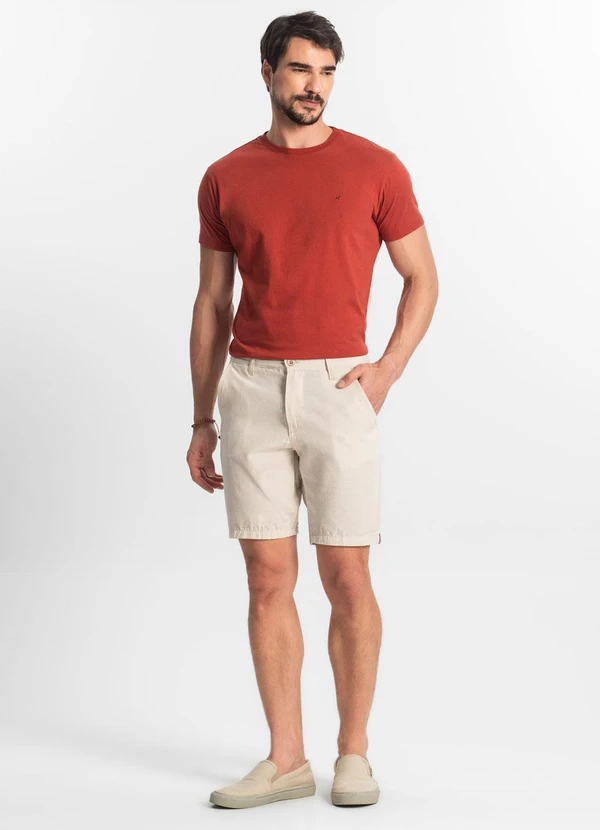 Rovitex - Bermuda com Passantes e Bolsos Shift Branco 3