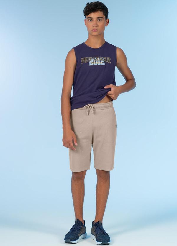 Exco - Bermuda Comfort Básica de Moletom Marrom 2