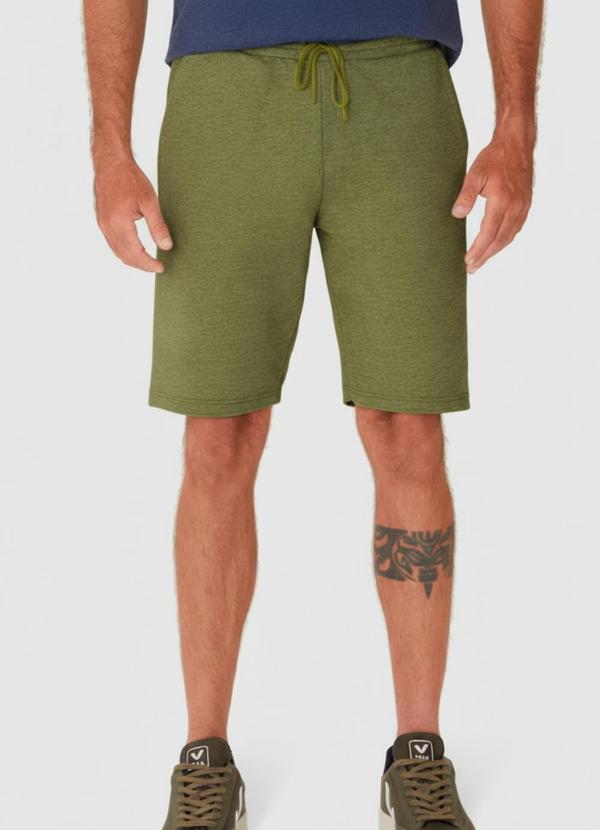 Malwee - Bermuda Comfort Cadarço Frontal em Moletom Verde