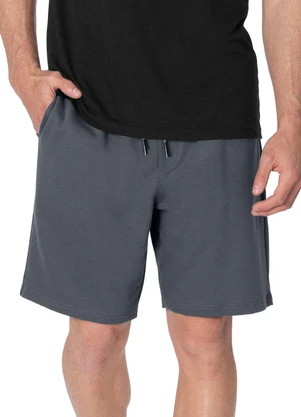 Malwee - Bermuda Comfort em Moletinho Cinza Chumbo - MALWEE