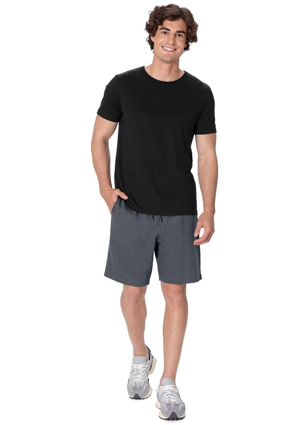 Malwee - Bermuda Comfort em Moletinho Cinza Chumbo 2