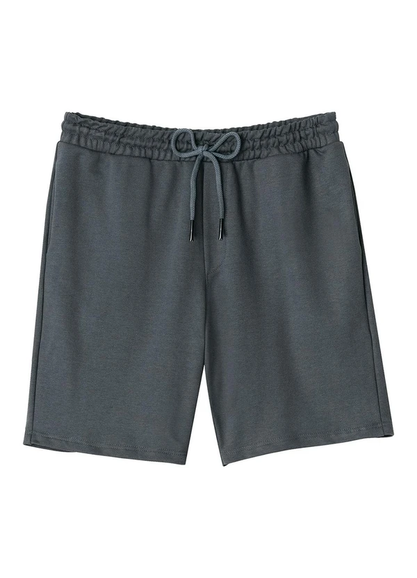 Malwee - Bermuda Comfort em Moletinho Cinza Chumbo 3