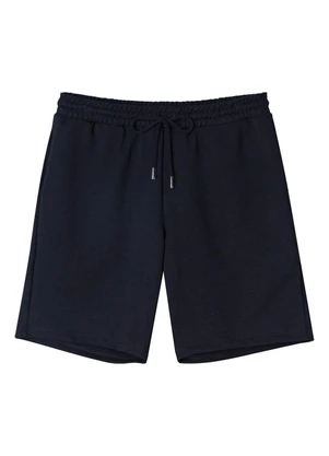 Malwee - Bermuda Comfort em Moletinho Preto - MALWEE