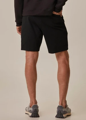Malwee - Bermuda Comfort em Moletinho Preto - MALWEE