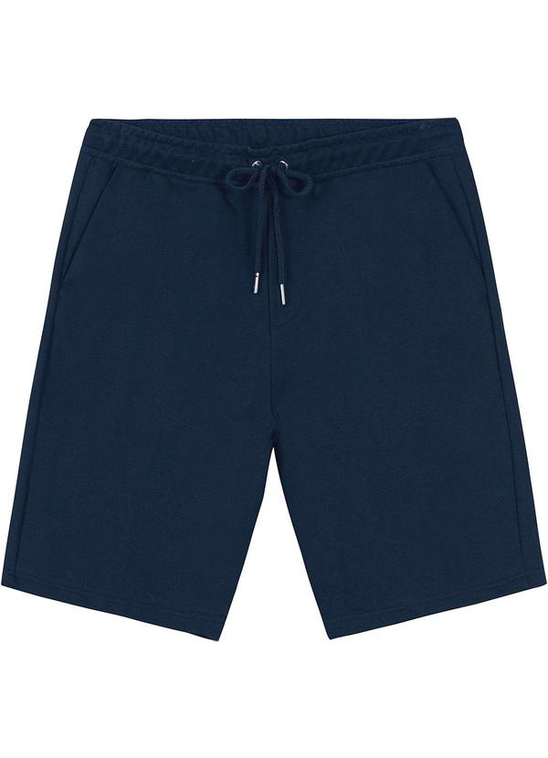 Malwee - Bermuda Comfort em Moletom Azul Marinho