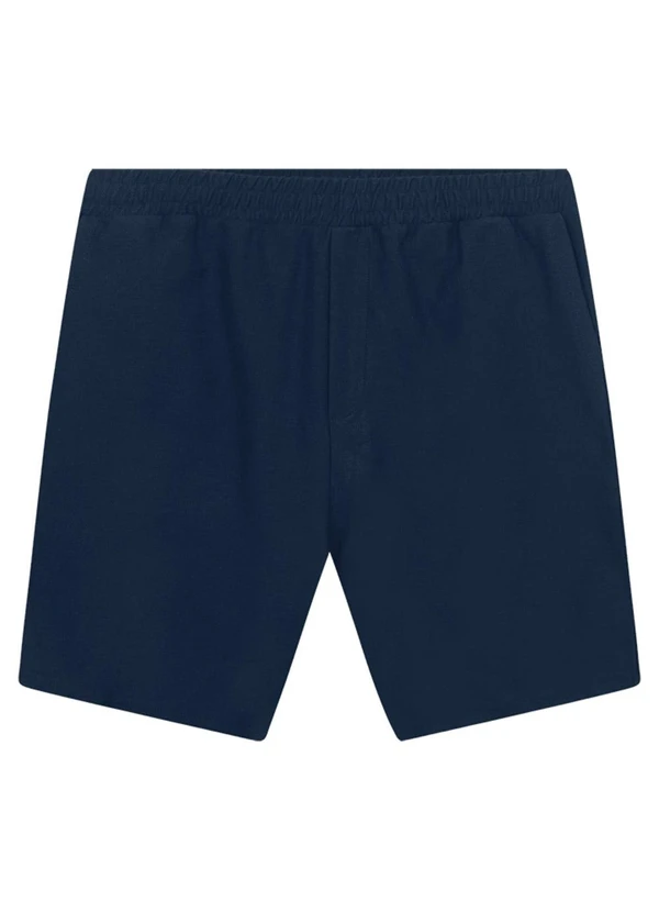 Malwee - Bermuda Comfort em Moletom Azul Marinho