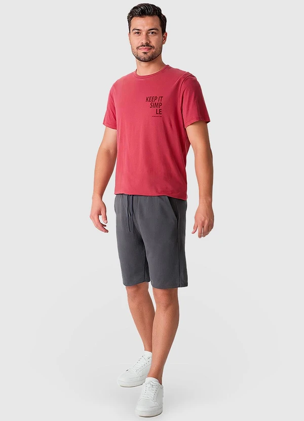 Malwee - Bermuda Comfort em Moletom Cinza Escuro 3