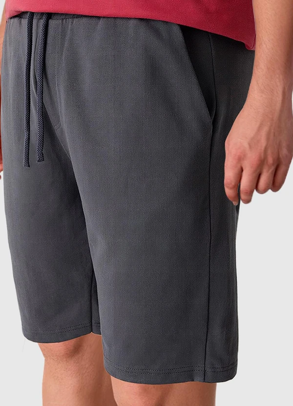 Malwee - Bermuda Comfort em Moletom Cinza Escuro 4