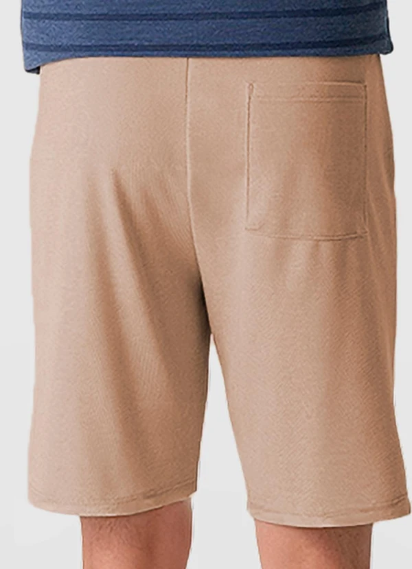 Malwee - Bermuda Comfort em Moletom Marrom Claro 2