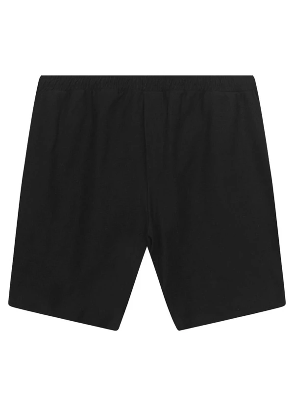 Malwee - Bermuda Comfort em Moletom Preto