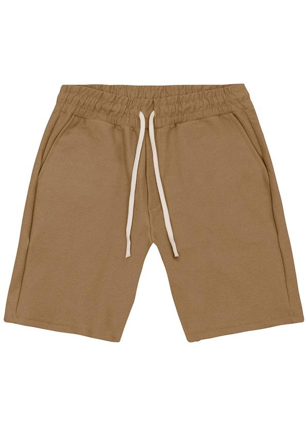 Malwee - Bermuda Comfort em Moletom Sarjado Bege 2