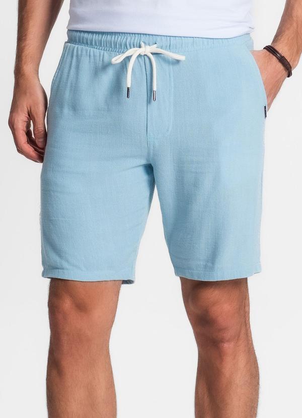 Diametro - Bermuda de Linho Strong Masculina Azul