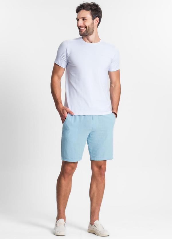 Diametro - Bermuda de Linho Strong Masculina Azul 5