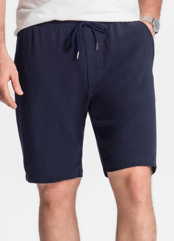 Diametro - Bermuda de Linho Strong Masculina Azul