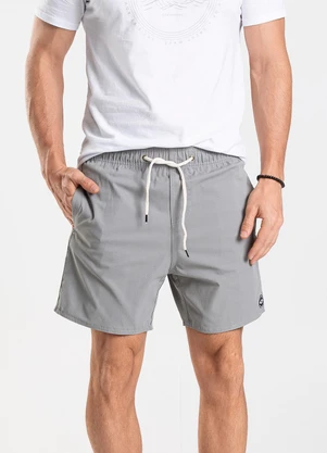 Rovitex - Bermuda de Microfibra Sarjada Long Bong Cinza - ROVITEX