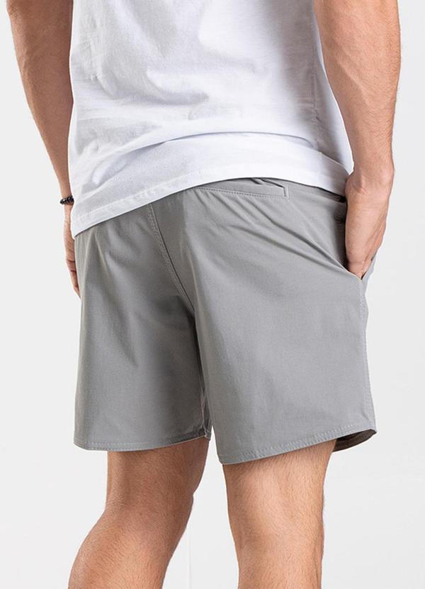 Rovitex - Bermuda de Microfibra Sarjada Long Bong Cinza 2