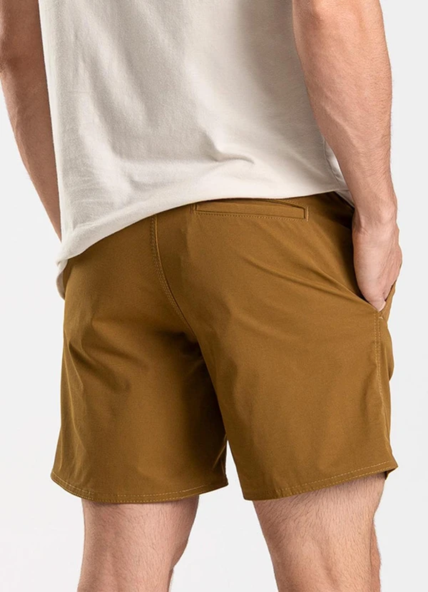 Rovitex - Bermuda de Microfibra Sarjada Long Bong Marrom 2