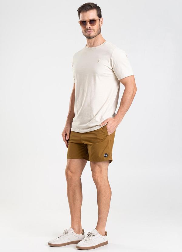 Rovitex - Bermuda de Microfibra Sarjada Long Bong Marrom 3