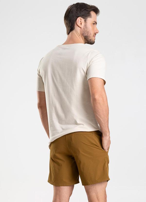 Rovitex - Bermuda de Microfibra Sarjada Long Bong Marrom 4