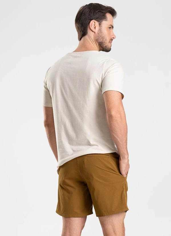 Rovitex - Bermuda de Microfibra Sarjada Long Bong Marrom 4