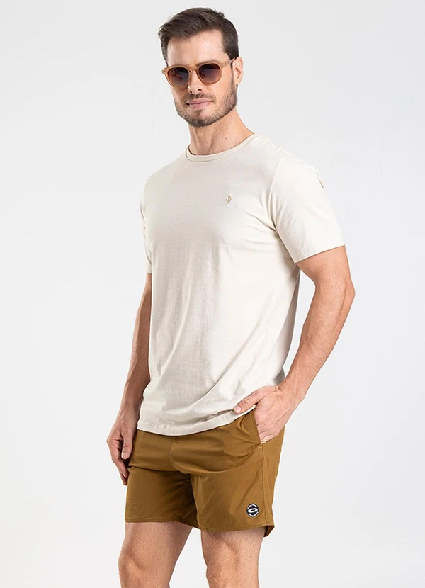 Rovitex - Bermuda de Microfibra Sarjada Long Bong Marrom 5