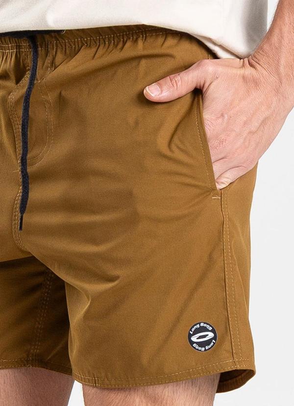 Rovitex - Bermuda de Microfibra Sarjada Long Bong Marrom 6