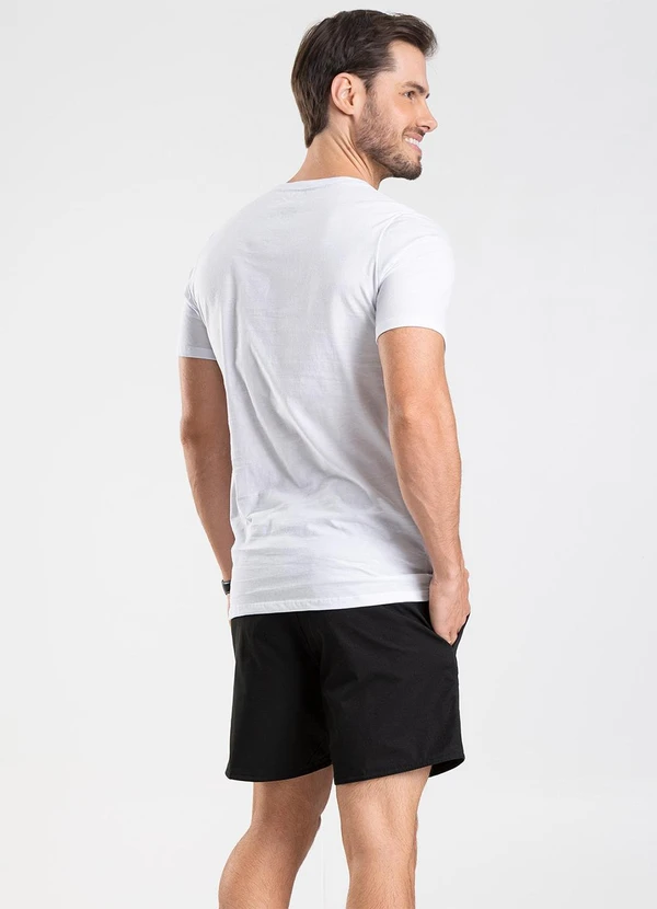 Rovitex - Bermuda de Microfibra Sarjada Long Bong Preto 4