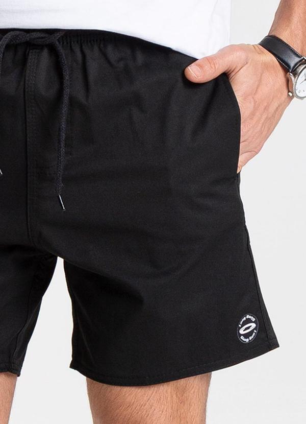 Rovitex - Bermuda de Microfibra Sarjada Long Bong Preto 6