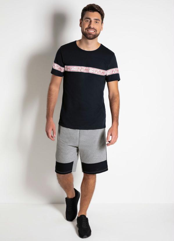 Moda Pop - Bermuda de Moletinho com Detalhes Mescla 3