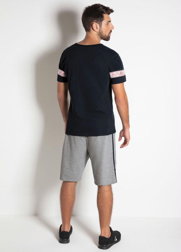 Moda Pop - Bermuda de Moletinho com Detalhes Mescla 4