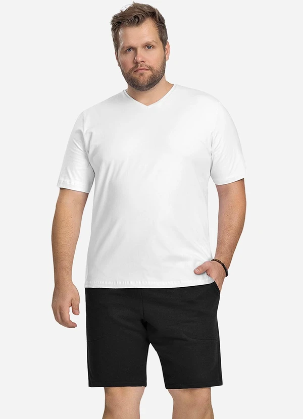 Diametro - Bermuda de Moletom Masculina Preto 2