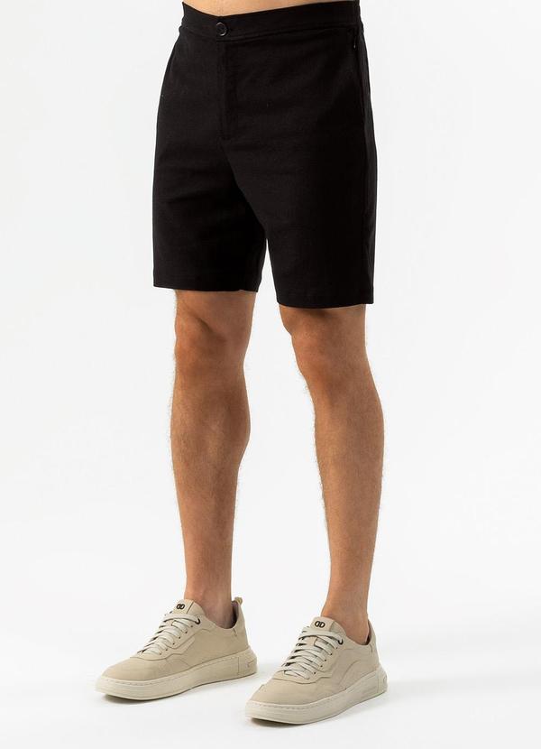 Exco - Bermuda em Linho Preto