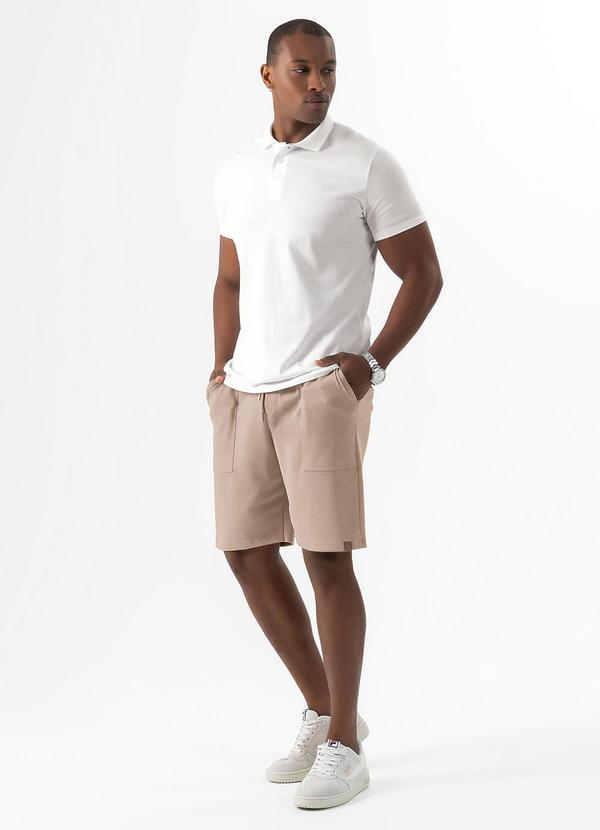 Exco - Bermuda em Malha Texturizada Marrom Claro 3