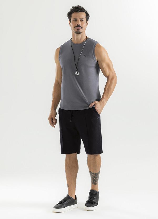 Exco - Bermuda em Malha Texturizada Preto 3