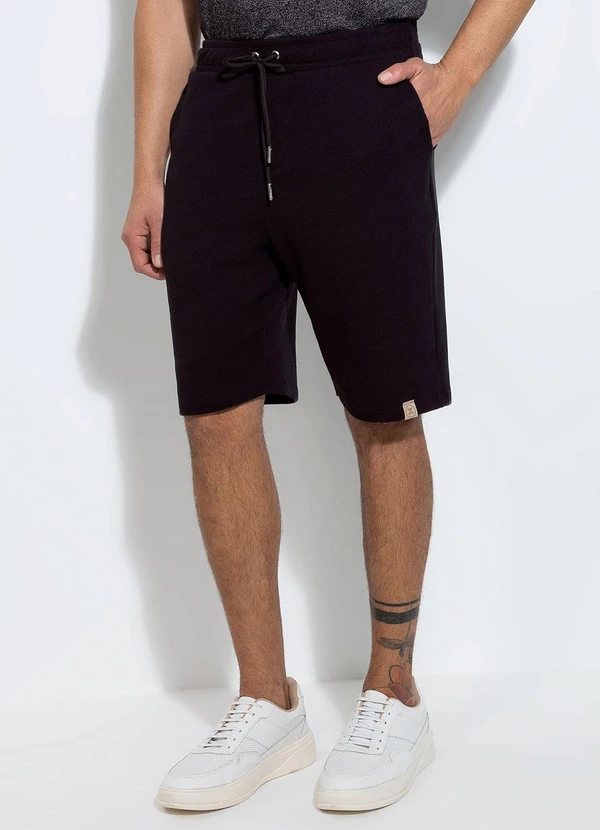 Exco - Bermuda em Malha Texturizada Preto 2