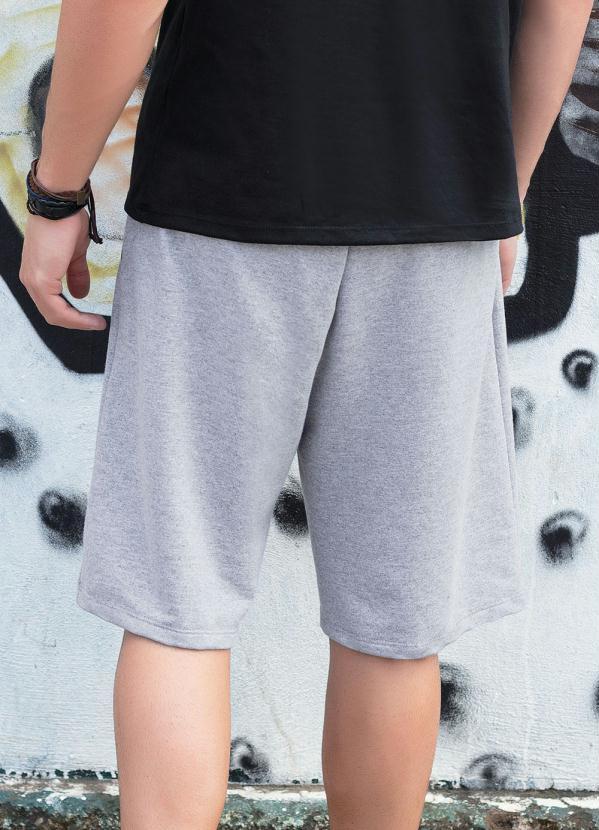 Outlet - Bermuda em Moletinho com Elástico Mescla 2